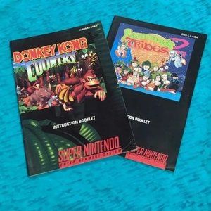 OEM SUPER NINTENDO LEMMINGS 2 THE TRIBES DONKEY KONG GAME INSTRUCTION BOOKLETS